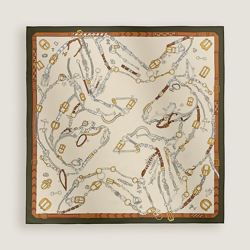 Les Chevaux Dechaines scarf 90 | Hermès UAE